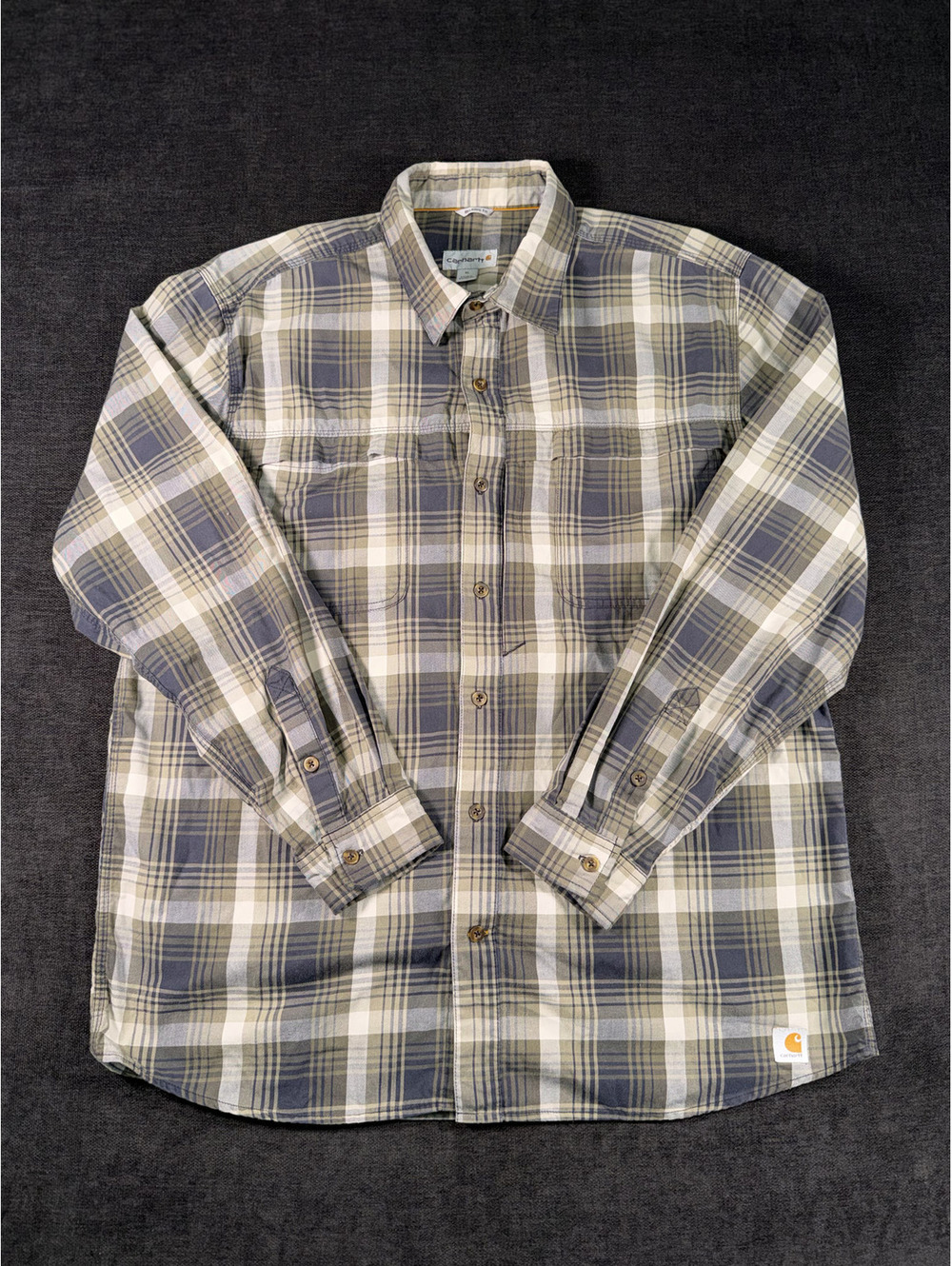 Carhartt XL Regular Relaxed Fit Plaid Button-Up Shirt